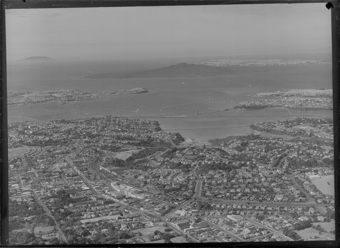 Original photograph: Newmarket and Harbour, Auckland, including Devonport and Rangitoto Island