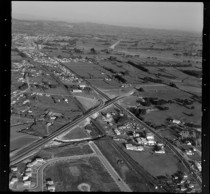 Original photograph: Southern Motorway, Takanini, site works