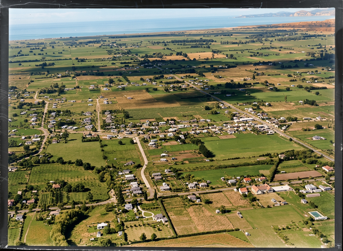 AI colourised photograph: Greenmeadows, Napier, Hawkes Bay