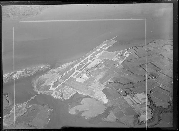 Original photograph: Auckland Airport, Mangere, for Wilsons (NZ) Portland Cement Ltd