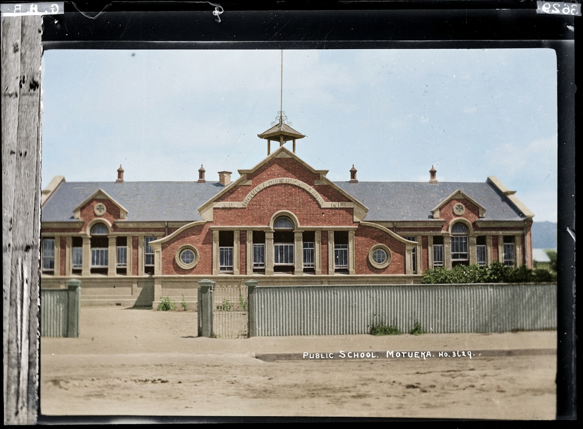 AI colourised photograph: Motueka District High School