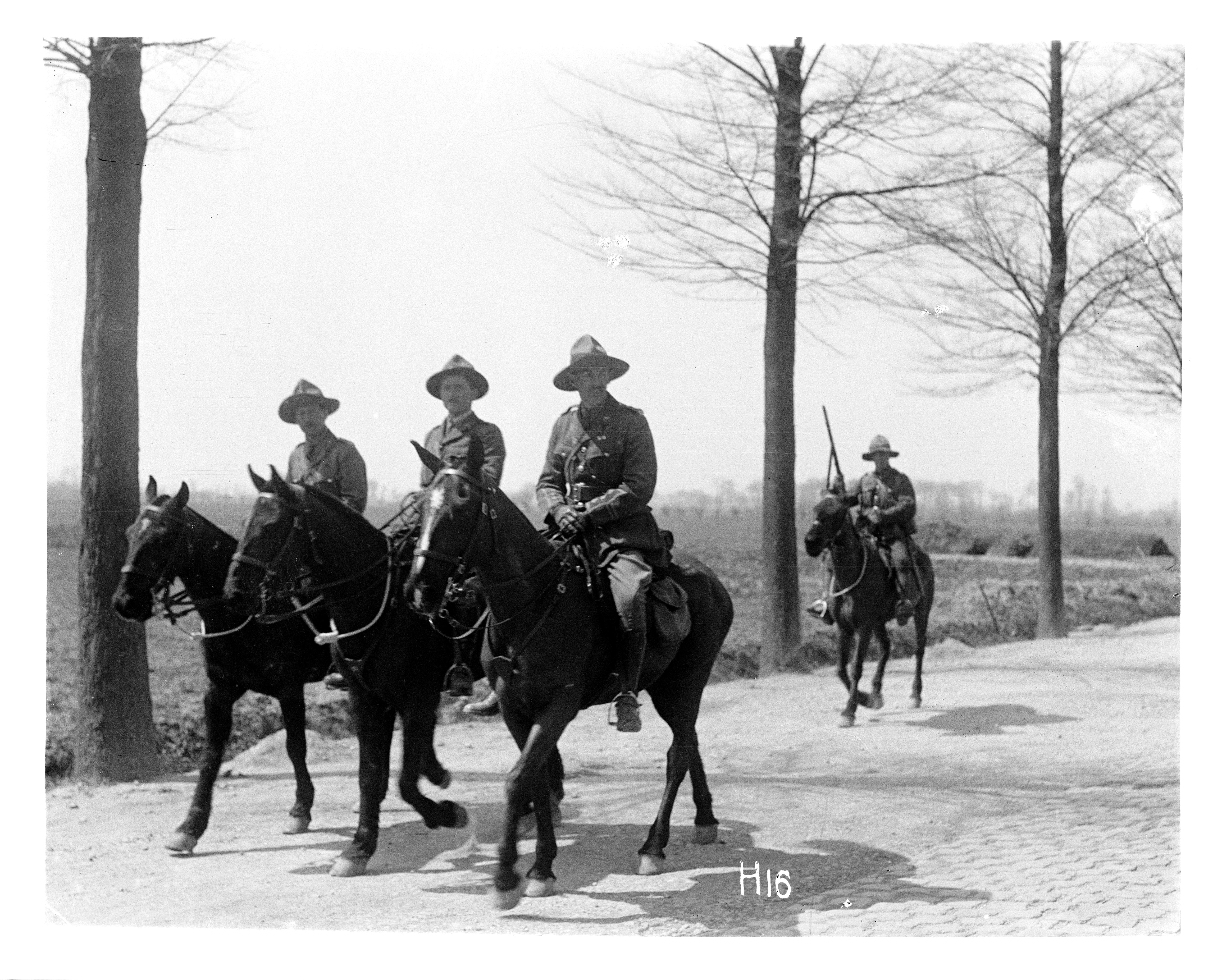 Original photograph: Some New Zealand officers on horseback