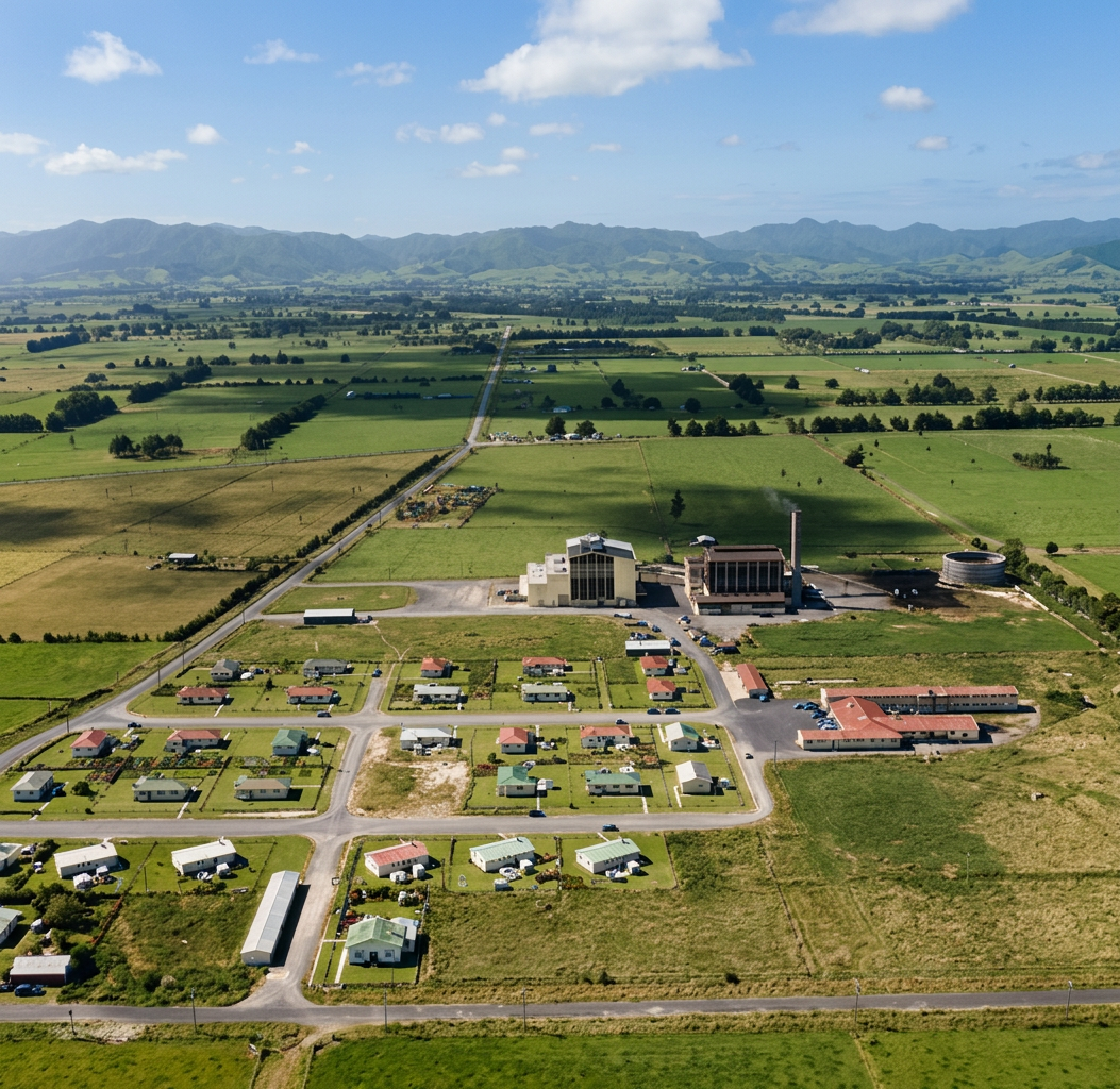 AI colourised photograph: Kerepehi, Hauraki District, Waikato