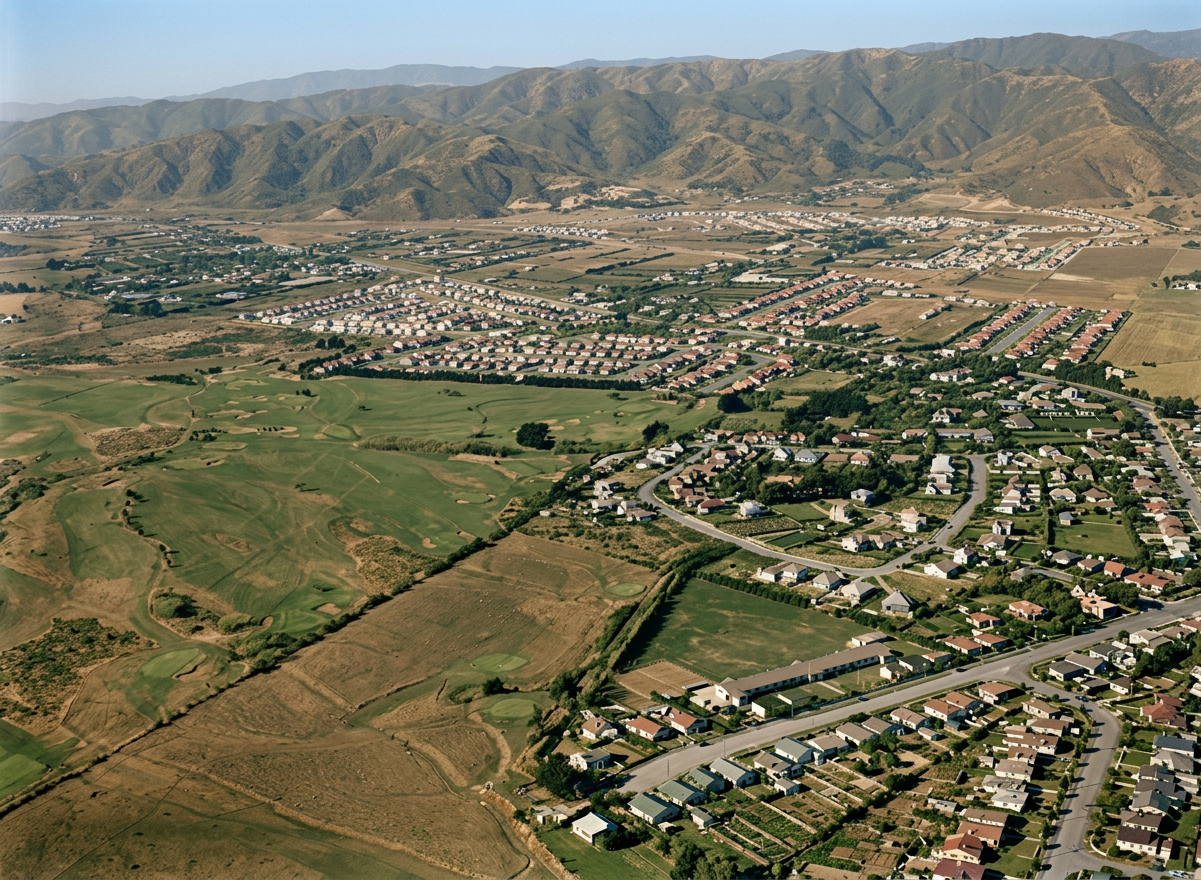 AI colourised photograph: Hutt Valley