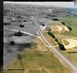 Southern Motorway, Auckland with Rangitoto on horizon